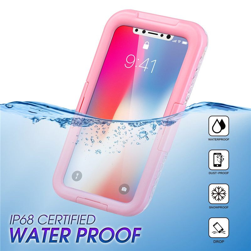آي فون XR IP68 للماء محفظة الهاتف المحمول مع مجموعة كاملة من الحماية